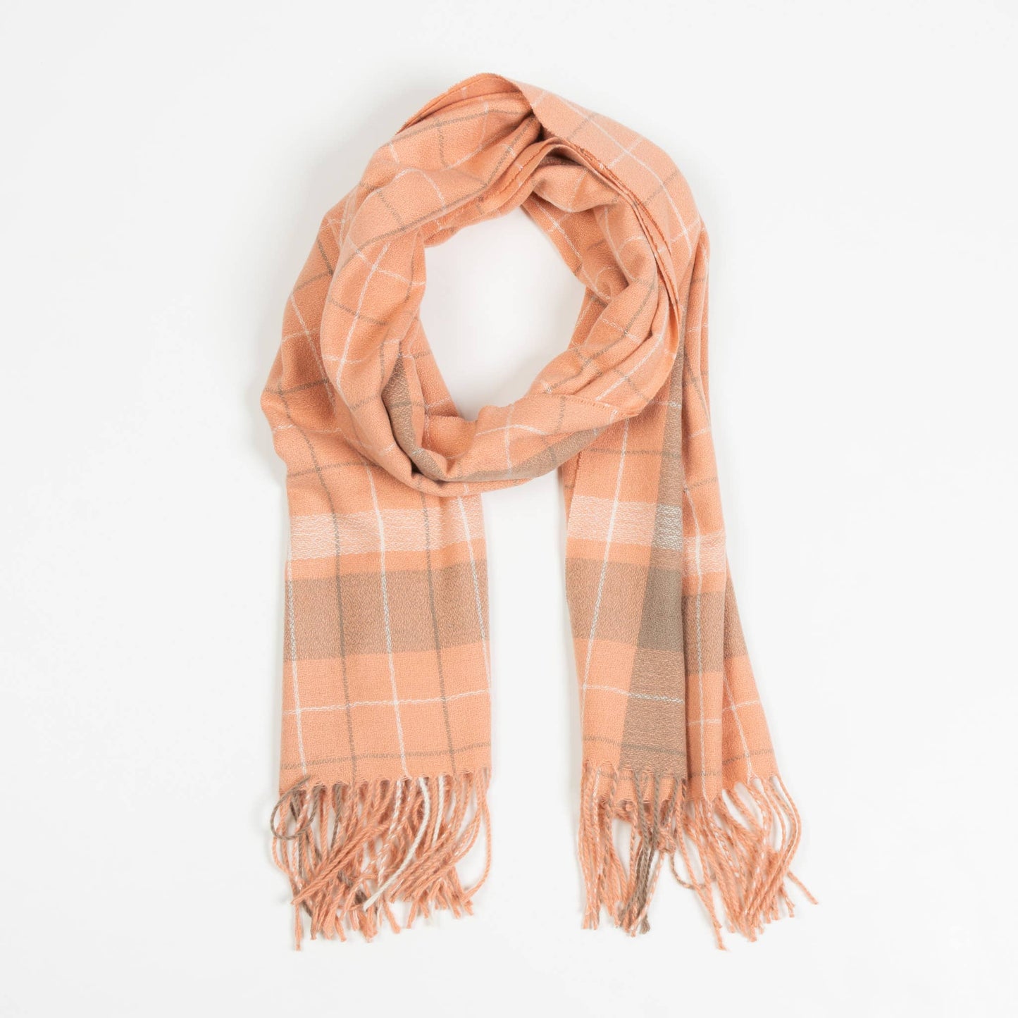 Hani Plaid Winter Scarf with Fringe