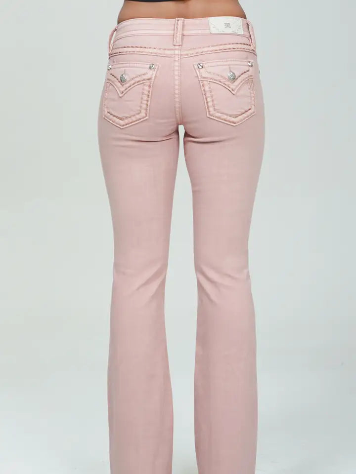 32" Mid Rise Boot Cut Jeans Style