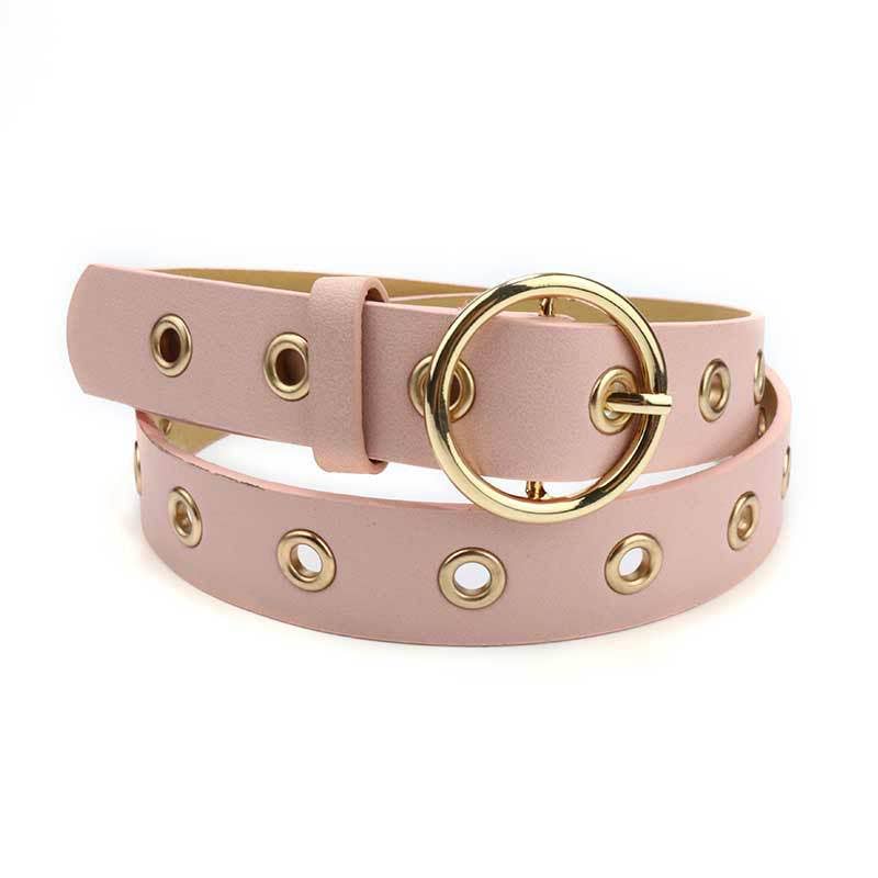 Belt with Round Buckle