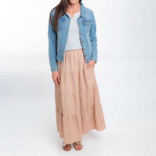Rosewater Maxi Skirt with Pockets