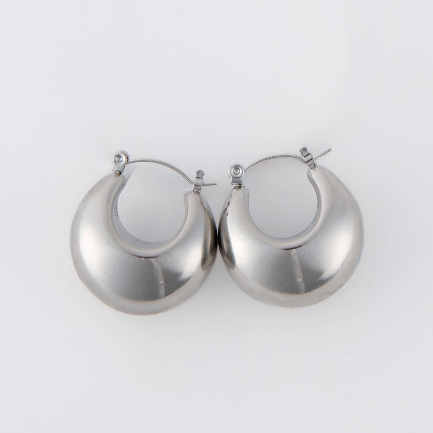 Narelle Waterproof Bowl Hoop Earrings: Yellow Gold