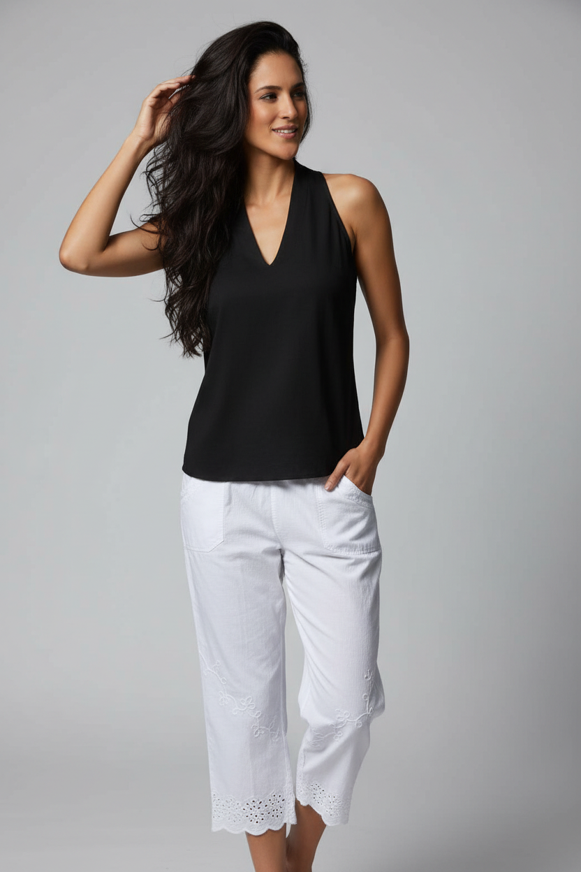 White Capri Pants