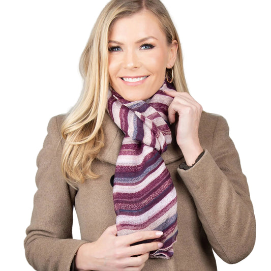 Dayton Lightweight Striped Sheer Scarf