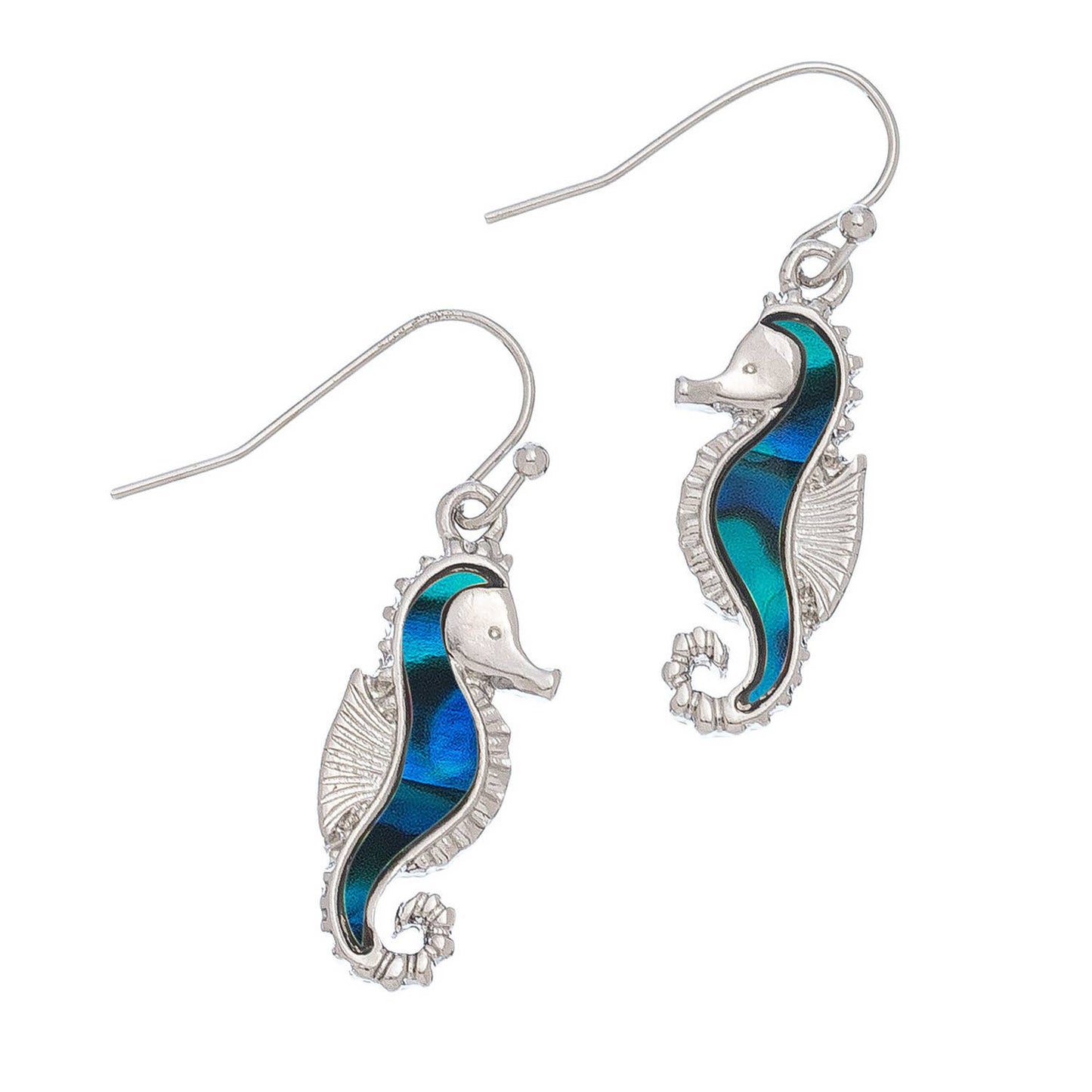 Abalone Sea Horse Earrings Beach Jewelry