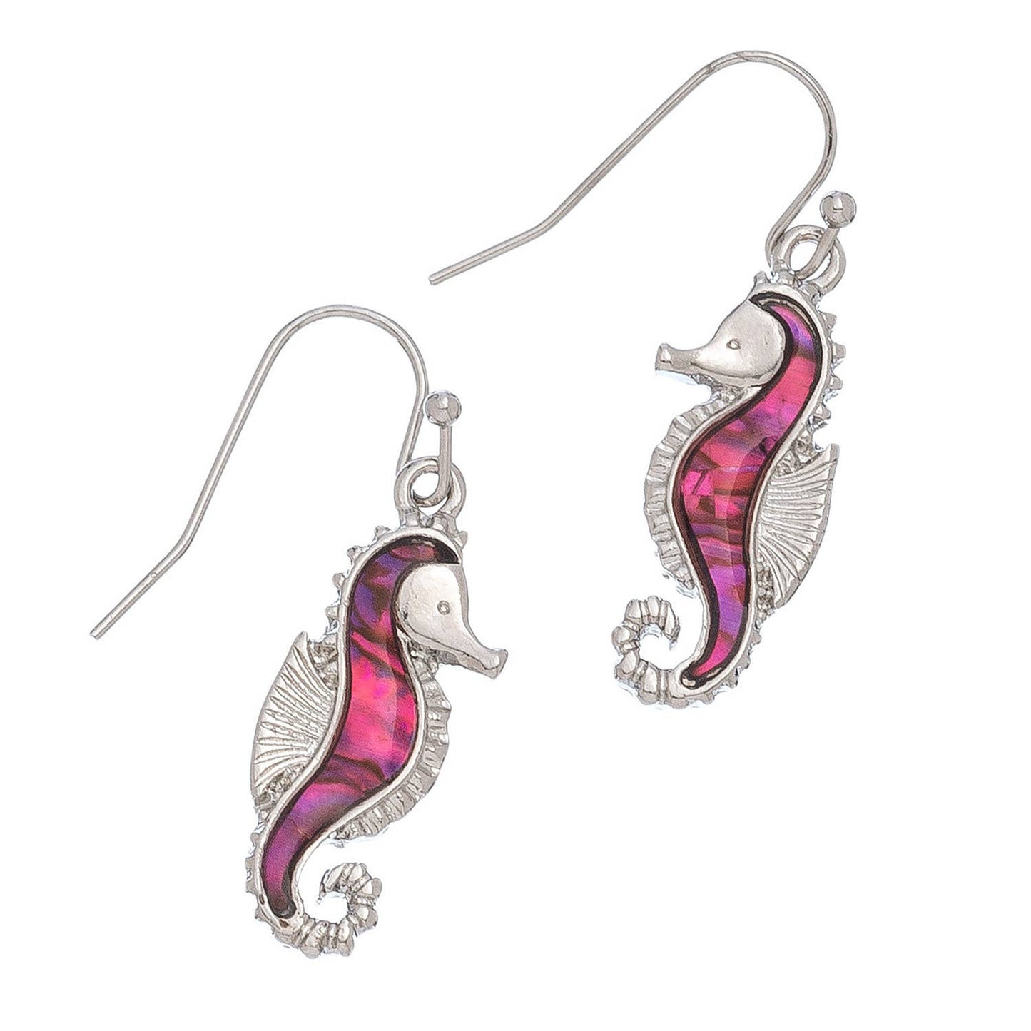 Abalone Sea Horse Earrings Beach Jewelry