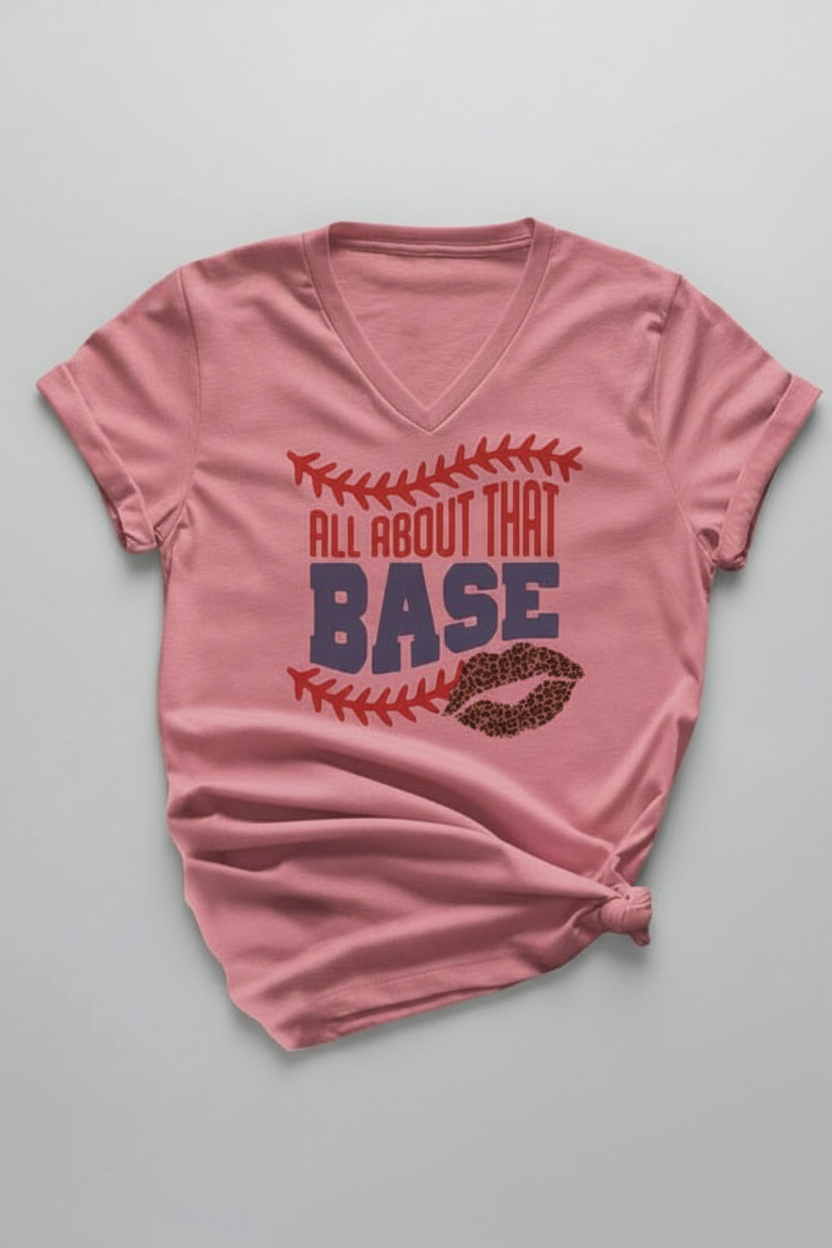 Unisex Short Sleeve V Neck T Shirt