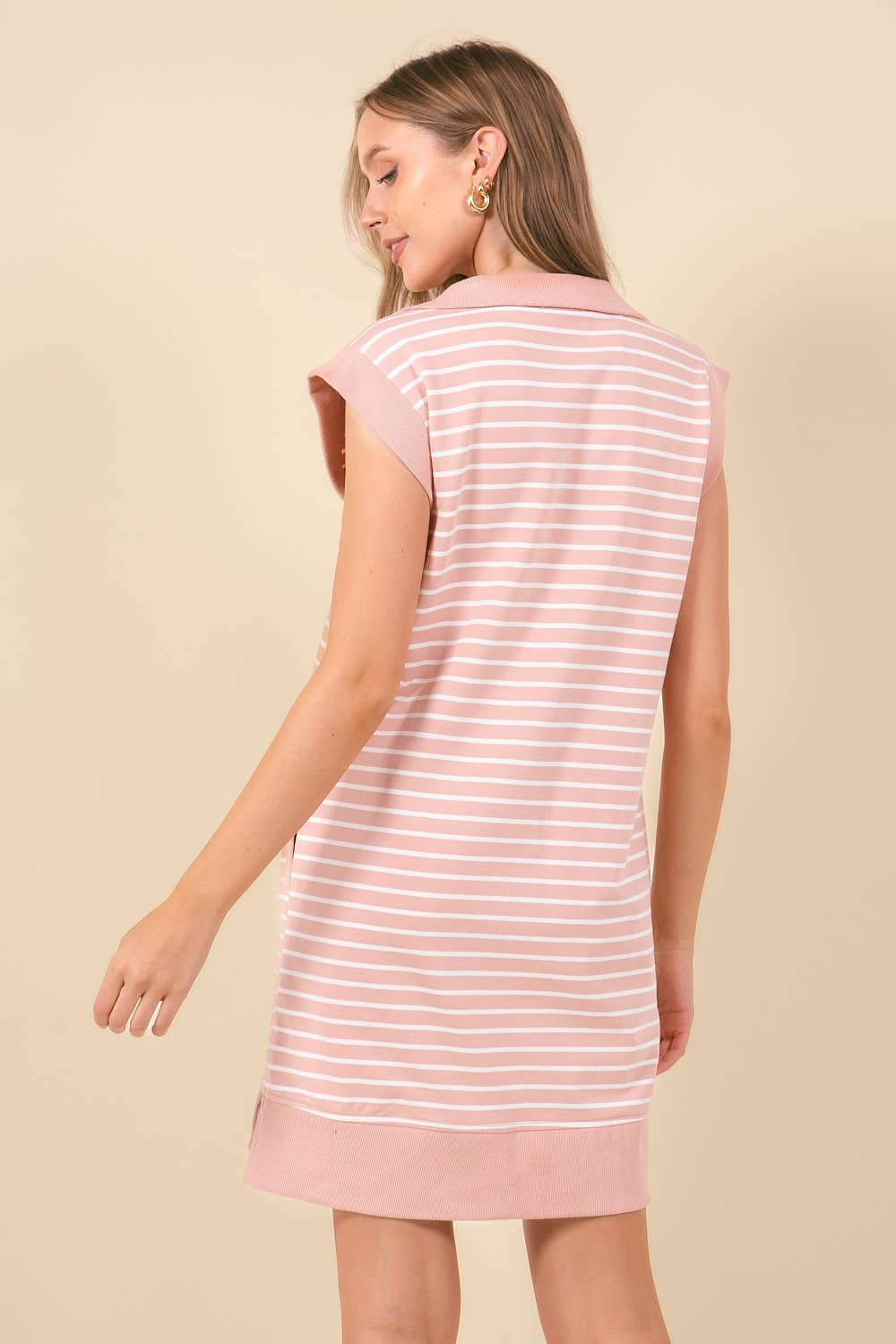 Striped Mini Dress with Pockets