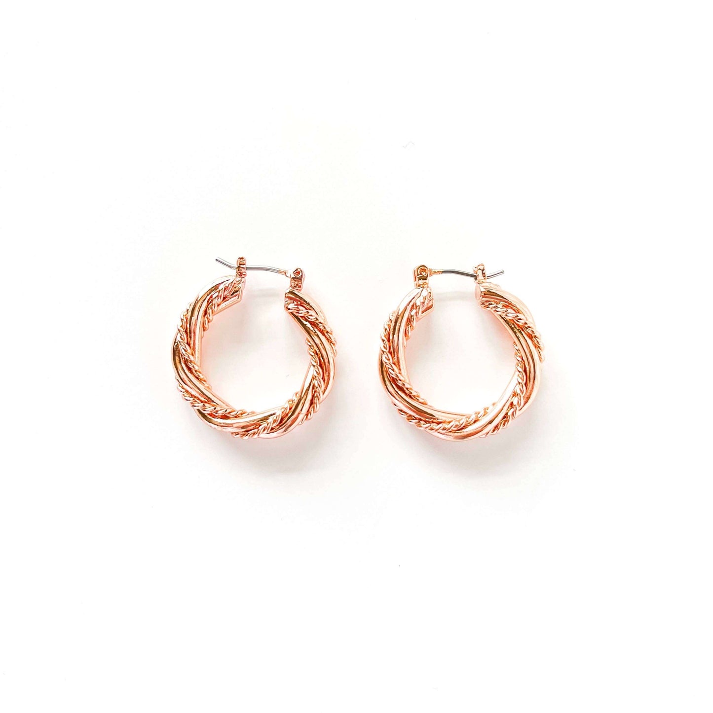 Fashion Twisted Solid/Rope Hoop Earrings