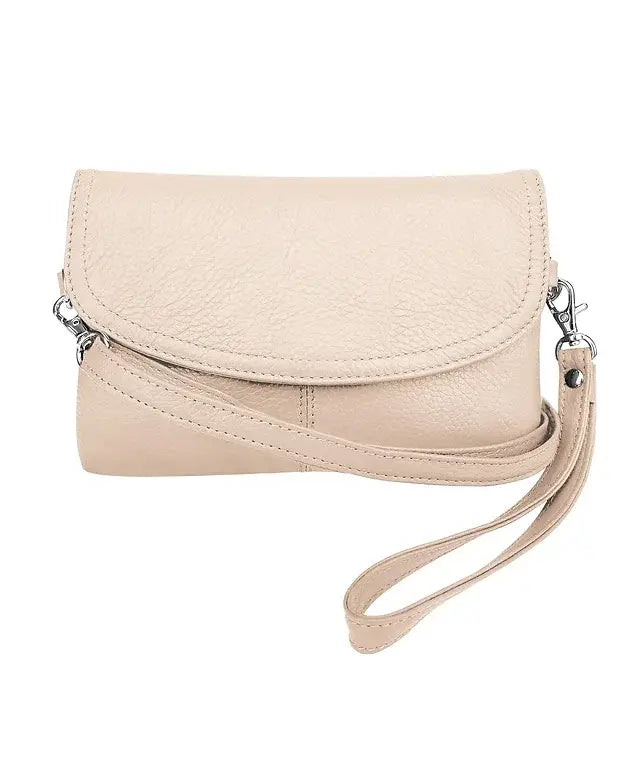 cowhide leather crossbody clutch bag