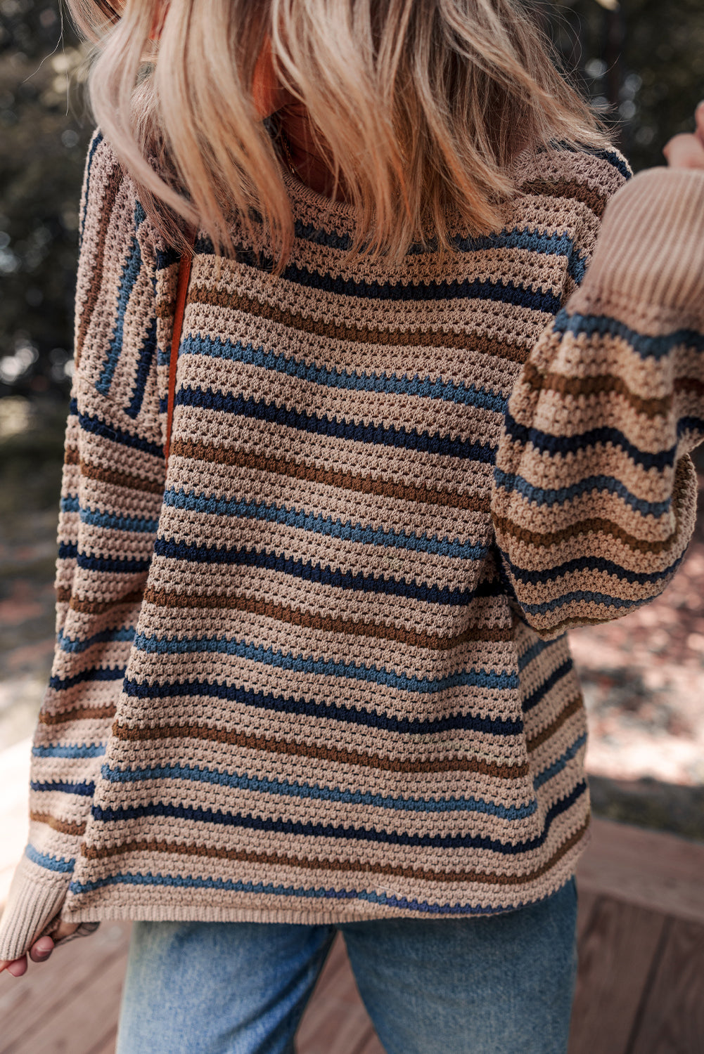 Mulicolor Striped Knit Sweater