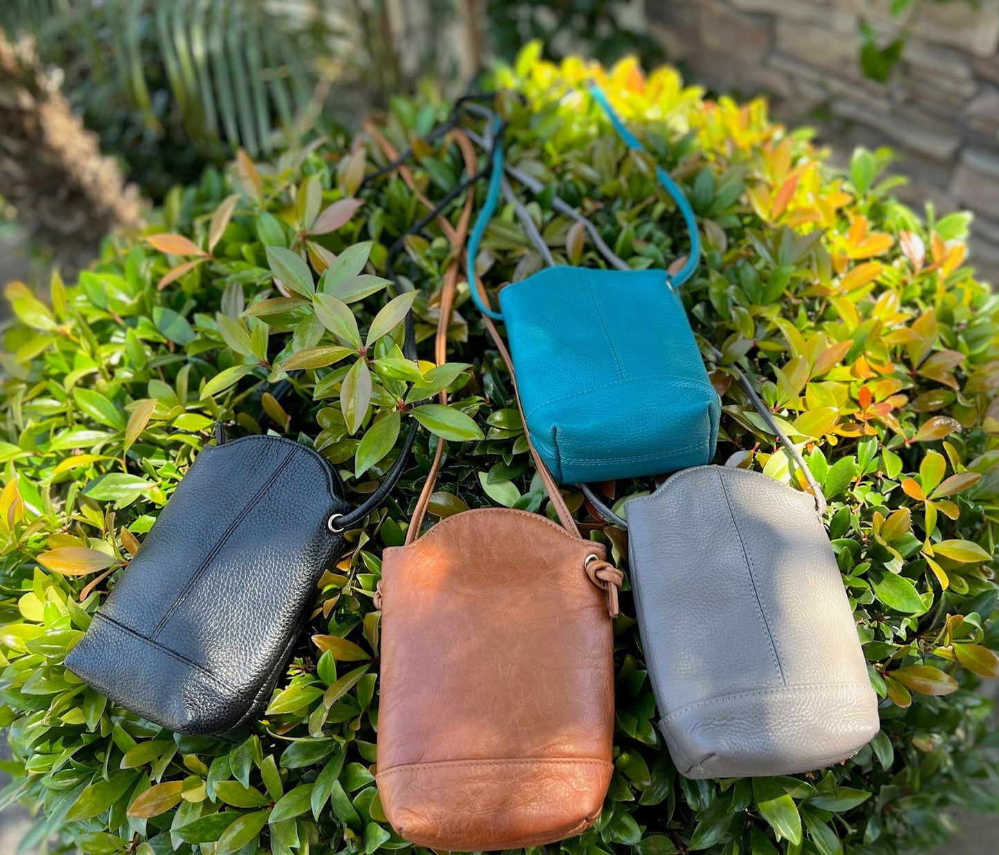 Cowhide leather small crossbody for phone