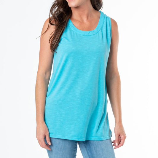 Teal cotton tank top