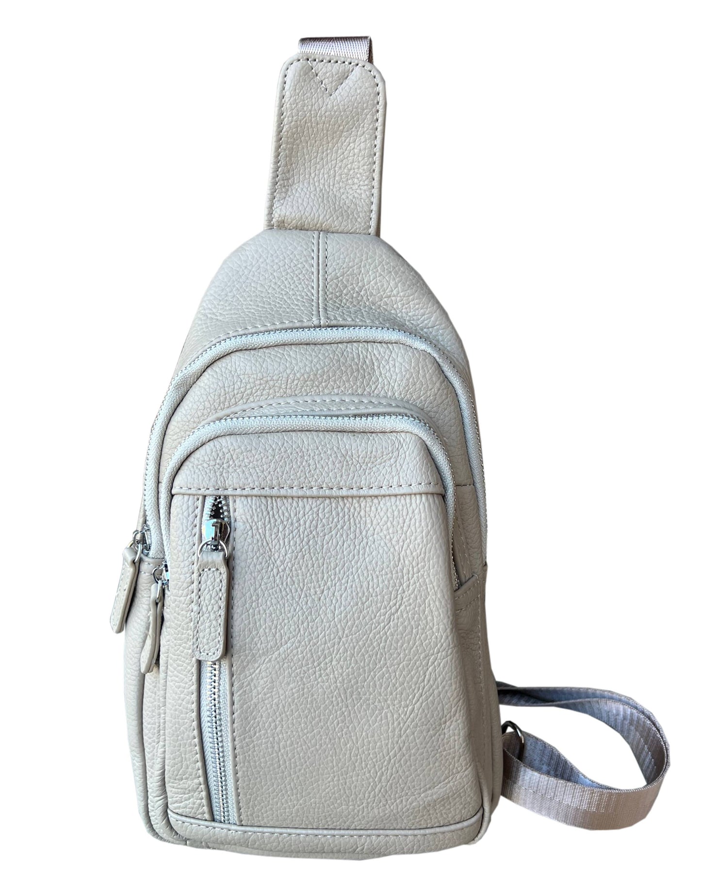 Cowhide leather Sling bag with adjustable shoulder strap