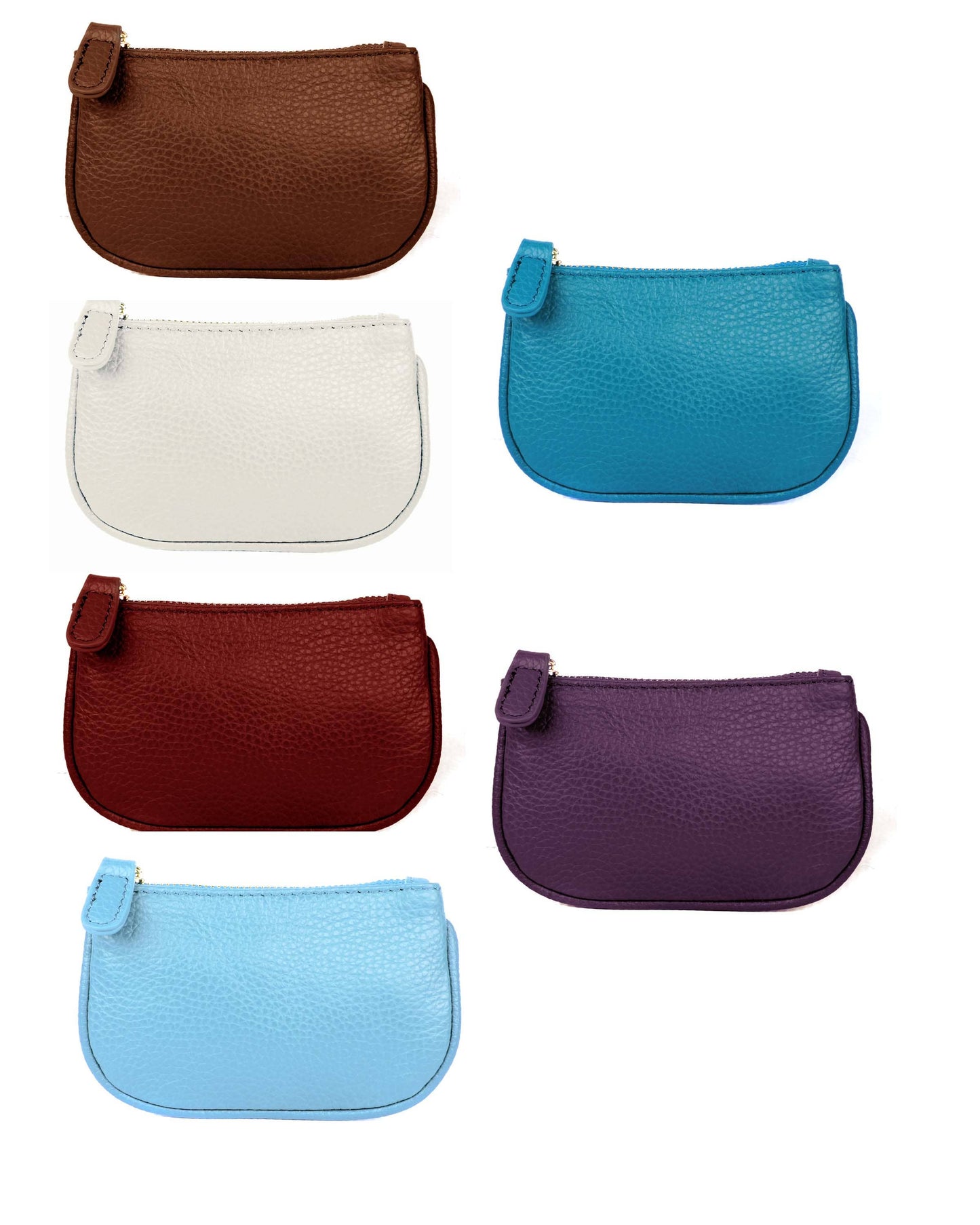 Cowhide leather coin purse