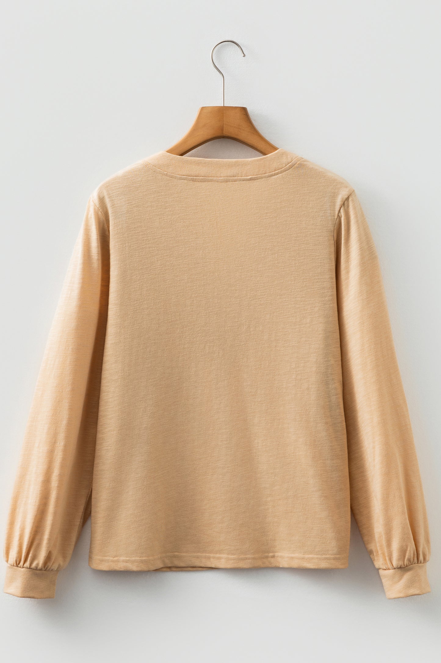 Beige V Neck Top
