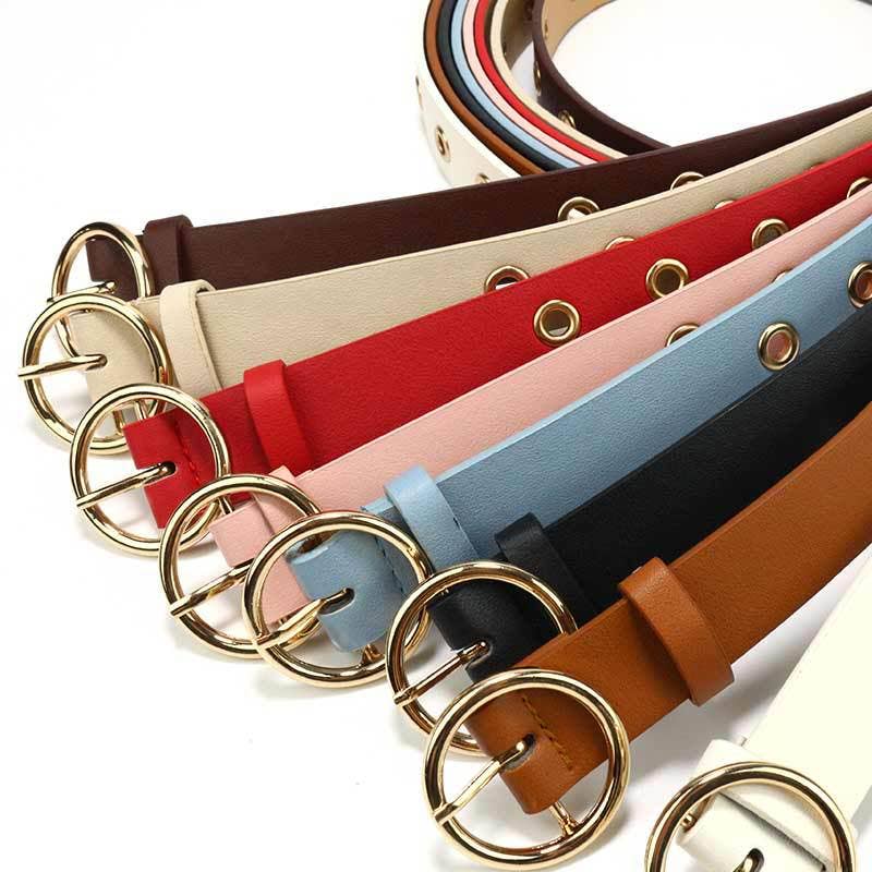 Belt with Round Buckle