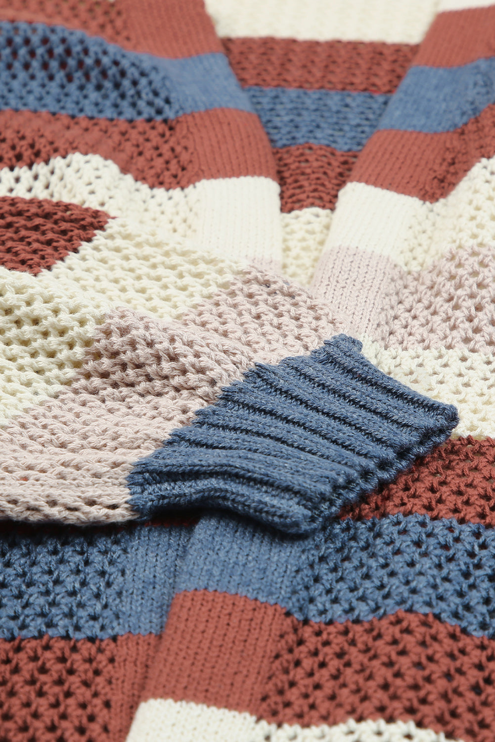 Knit Long Striped Cardigan