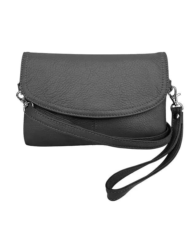 cowhide leather crossbody clutch bag