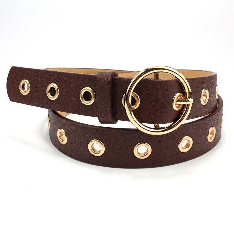 Belt with Round Buckle