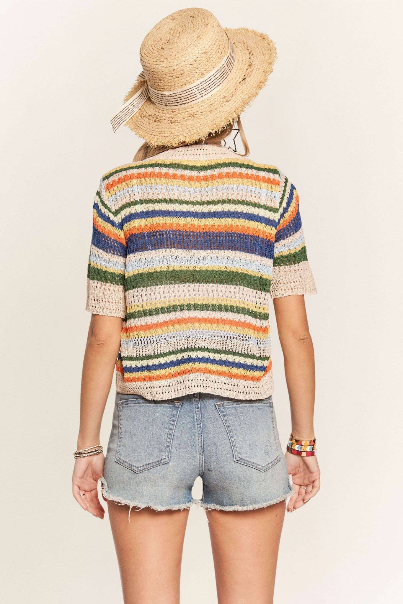 MULTI COLOR SWEATER TOP-LET3328