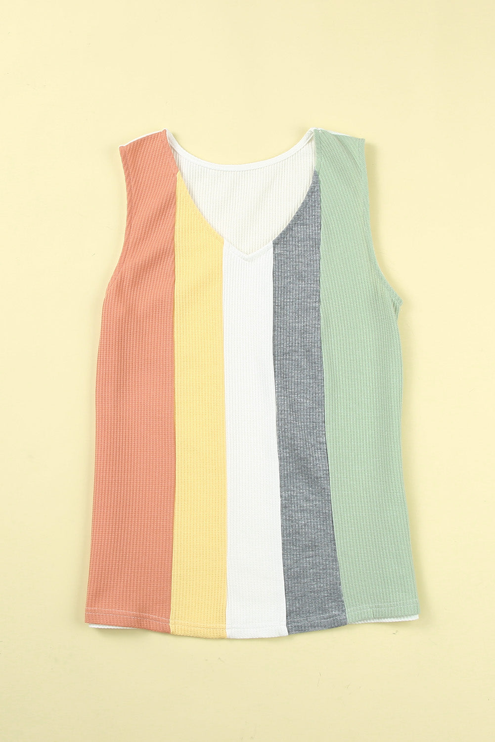 Multicolor sleeveless knit top