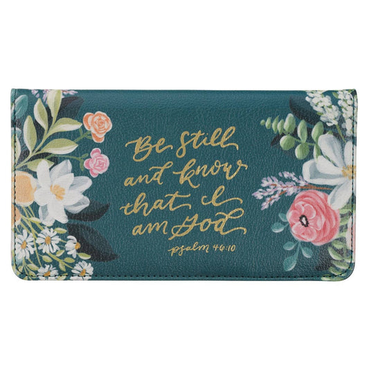 Checkbook Wallet Teal Be Still Ps. 46:10