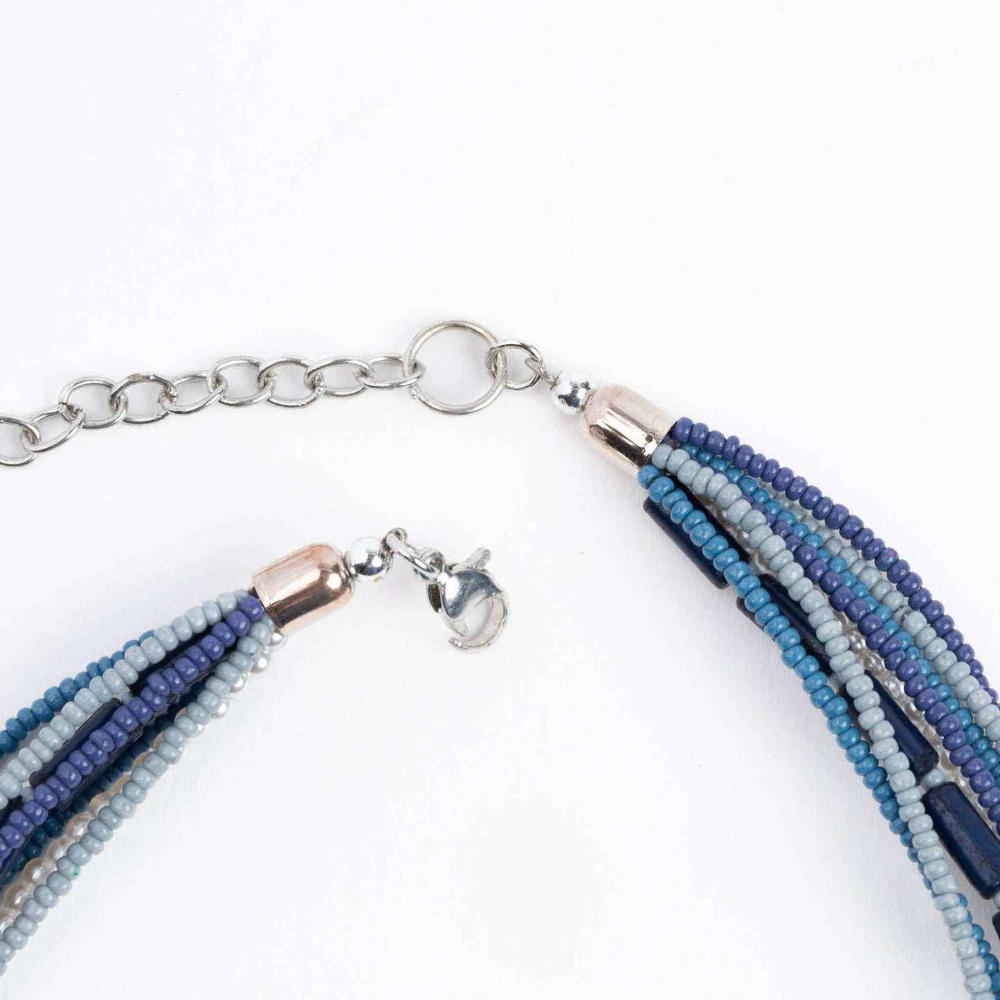 Kirrily Seed Bead with Cast Textured Accent 16" Necklace