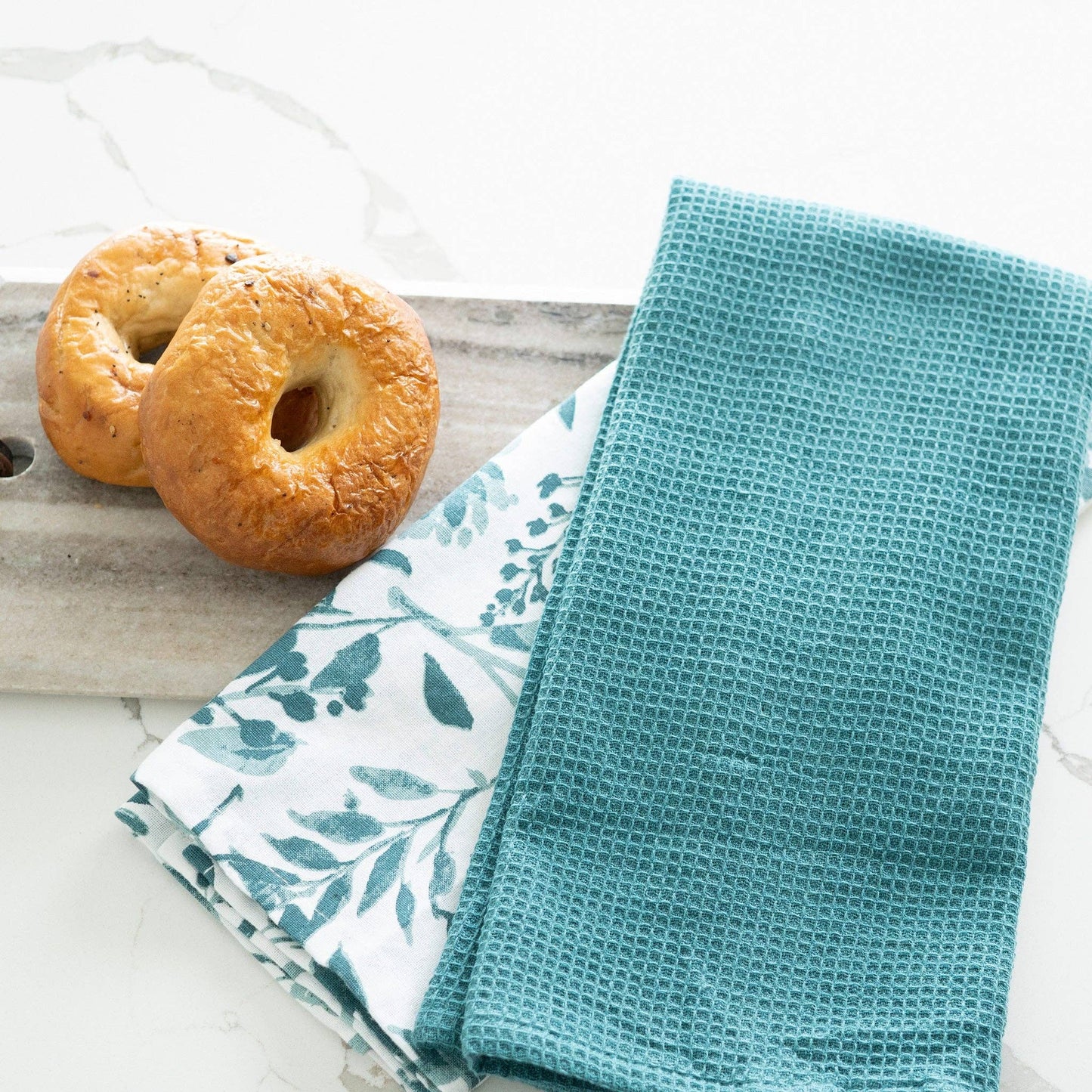 3 Piece EZ Home Evergreen Floral Kitchen Tea Towel Set