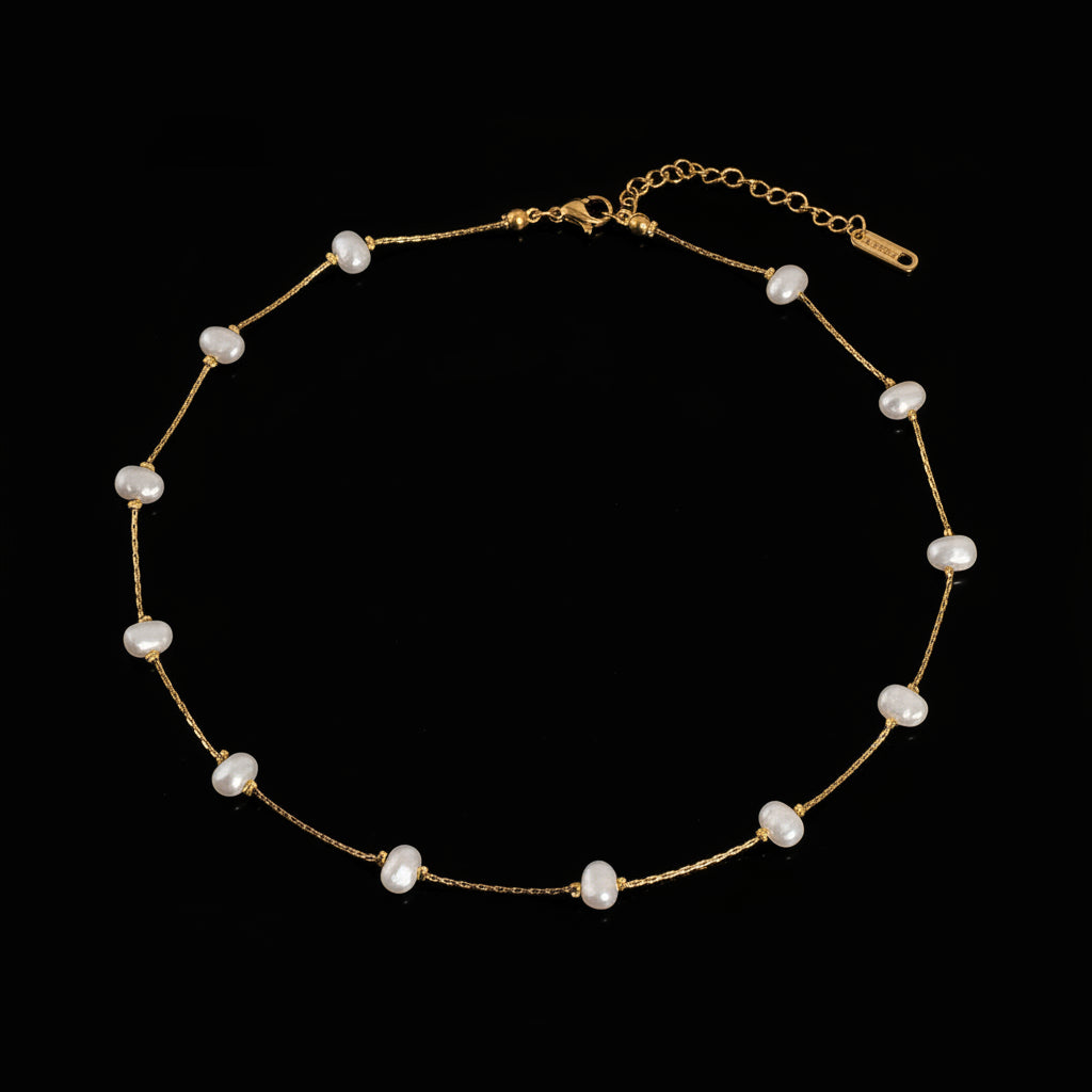 Ida 18K Non-Tarnish Petite Pearl Necklace