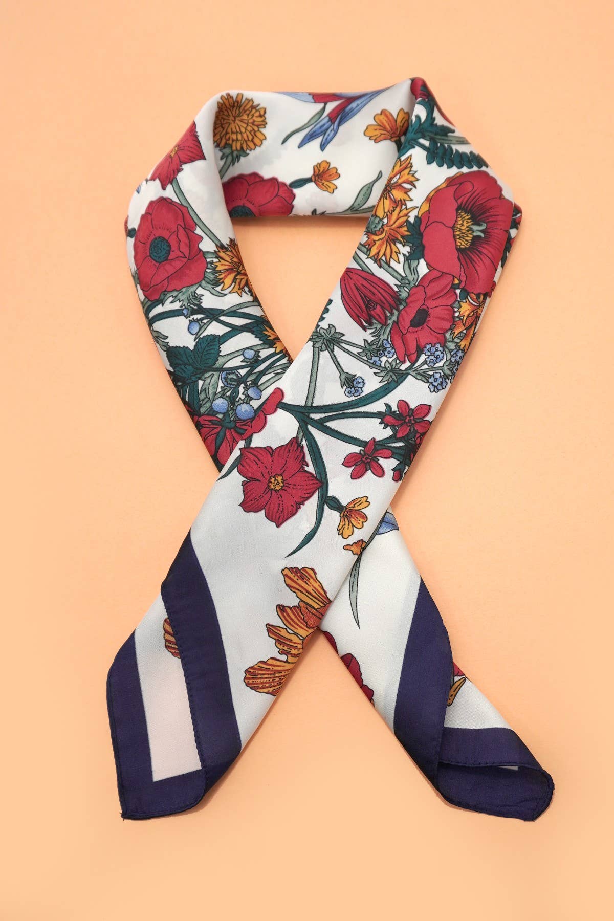 LARGE FLORAL PRINT BANDANA SCARF | 40SC651