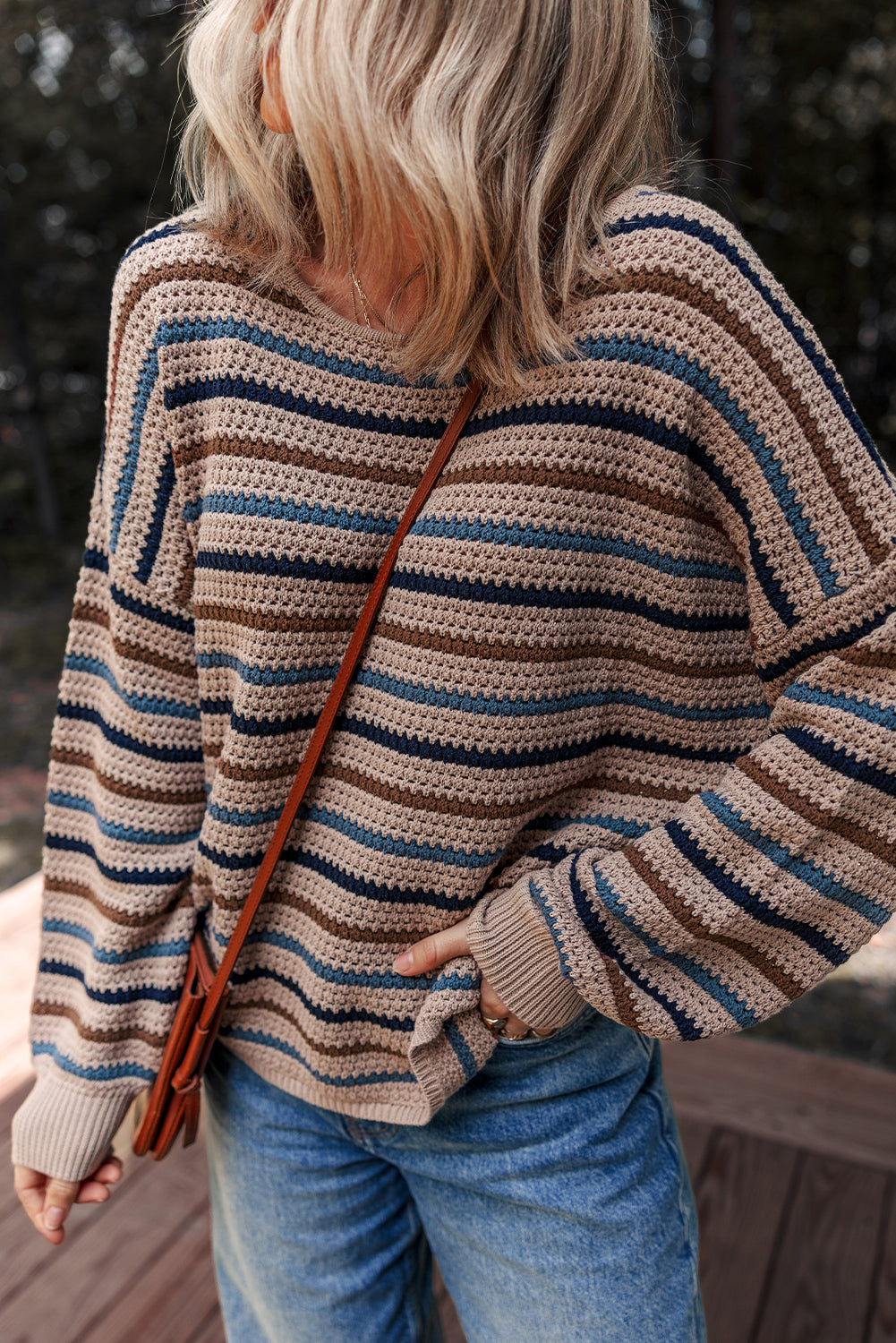 Mulicolor Striped Knit Sweater
