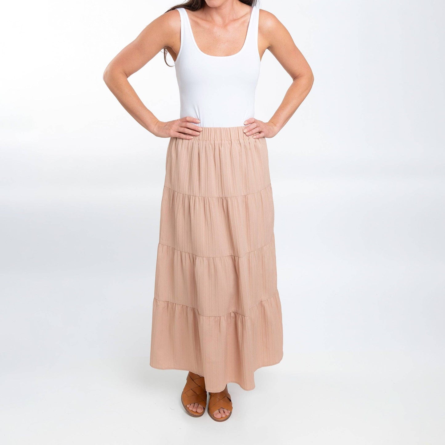 Rosewater Maxi Skirt with Pockets