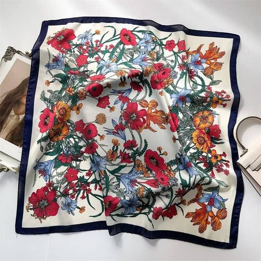 LARGE FLORAL PRINT BANDANA SCARF | 40SC651