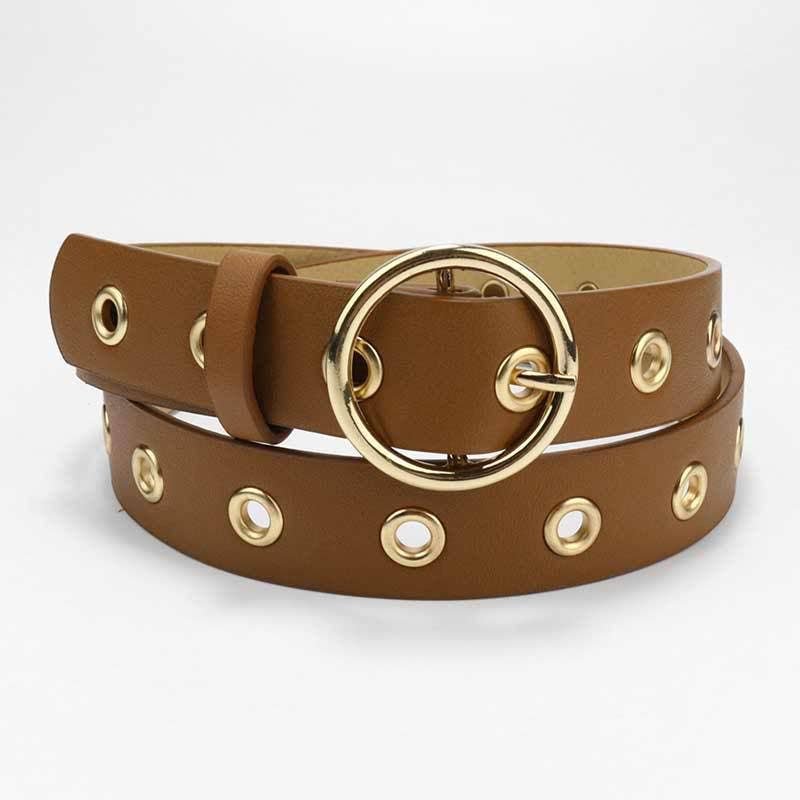Belt with Round Buckle