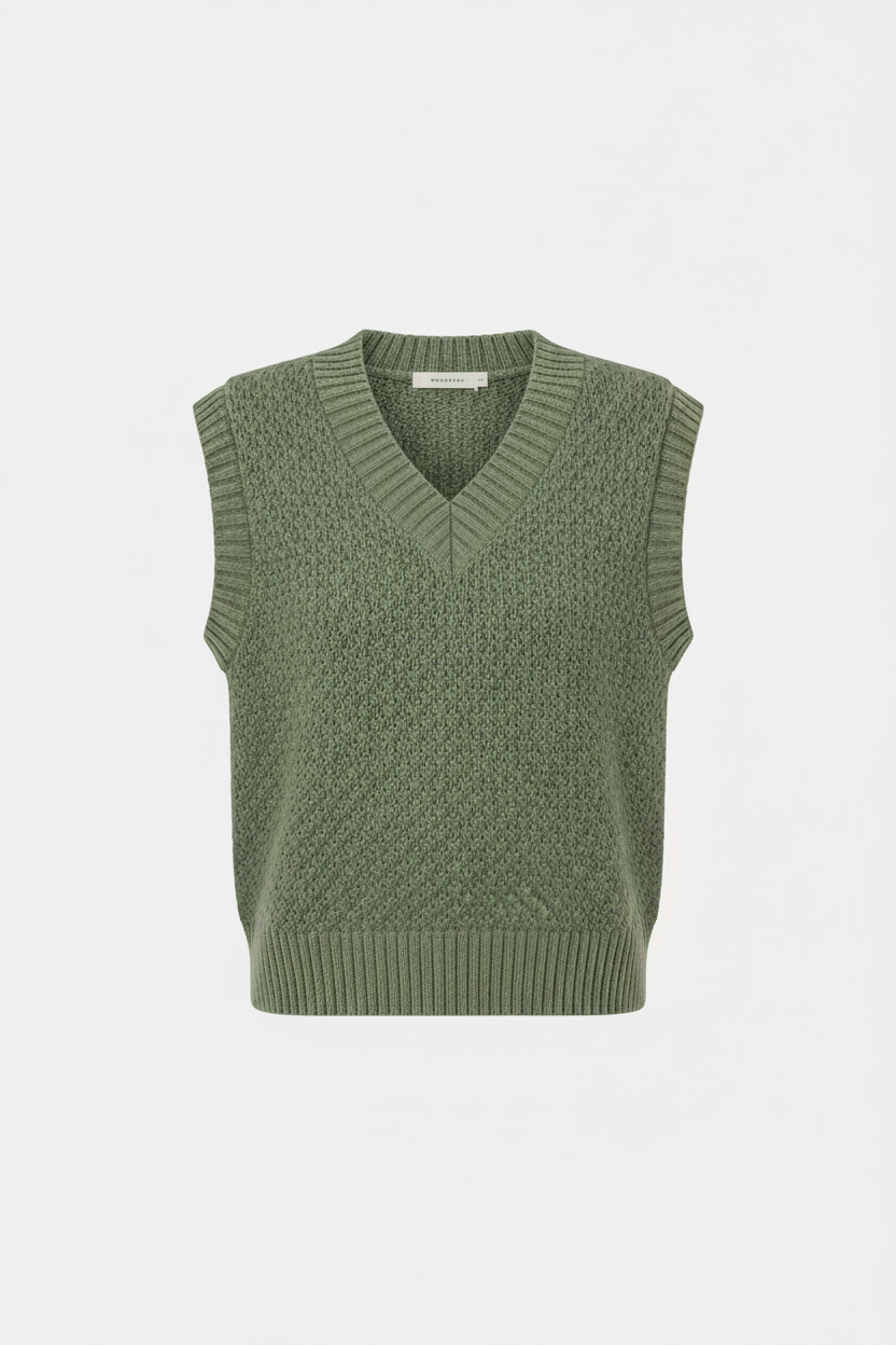 Green sweater vest