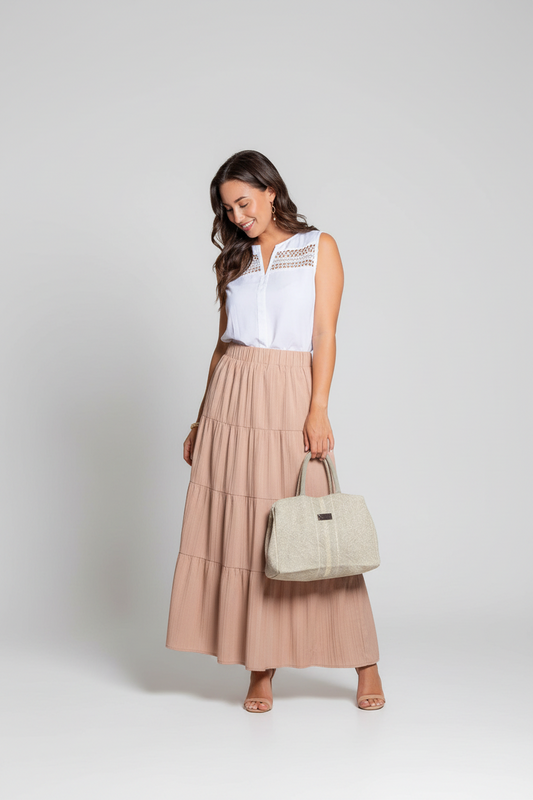 Indie Sleeveless V-Neck White Tank Top Blouse