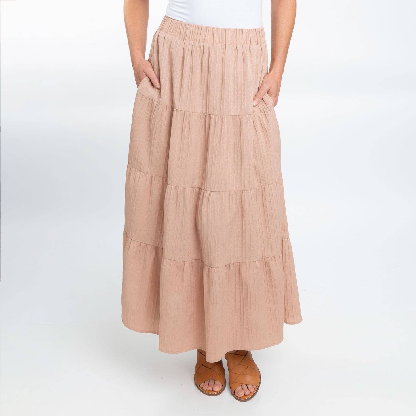 Rosewater Maxi Skirt with Pockets